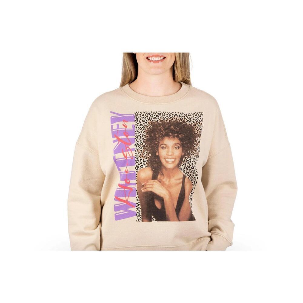 ☀️NWT Whitney Houston Sweatshirt Crew Neck Pullover Graphic Womens Size XS